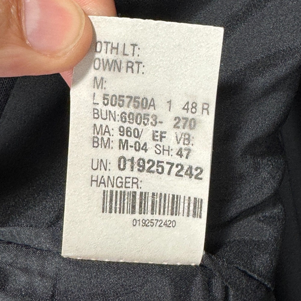 RALPH Ralph Lauren Blazer Sport Coat Men 48R Black Silver Buttons Wool Stretch - Picture 6 of 12